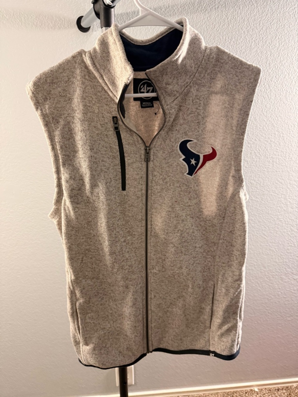 '47 Navy and Cream Sherpa-Lined Jacket with Branded Label
